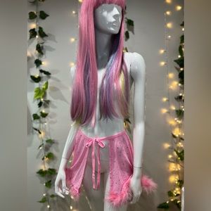 Star sparkle mesh skirt